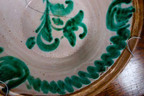 19TH CENTURY SPANISH DAIRY BOWL GRANADA LEBRILLO EARTHENWARE - ADDITIONAL PHOTO 7
