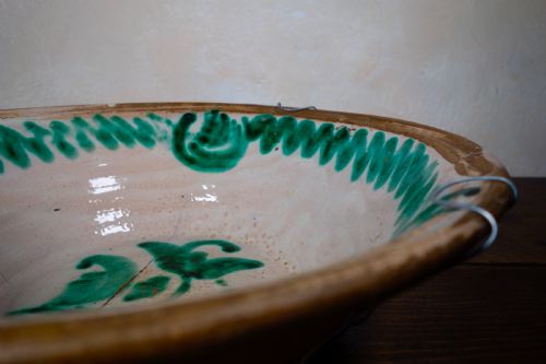 19TH CENTURY SPANISH DAIRY BOWL GRANADA LEBRILLO EARTHENWARE - ADDITIONAL PHOTO 9