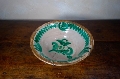 19TH CENTURY SPANISH DAIRY BOWL GRANADA LEBRILLO EARTHENWARE - ADDITIONAL PHOTO 10