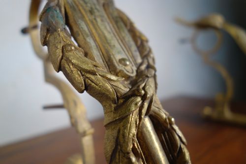 FOUR 19TH CENTURY FRENCH ORMOLU CURTAIN POLE BRACKETS - ADDITIONAL PHOTO 9