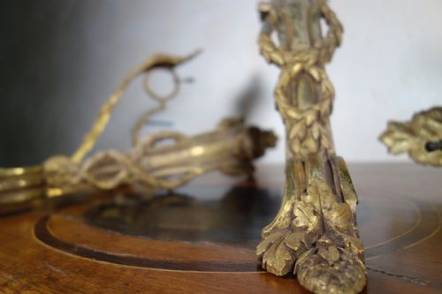 FOUR 19TH CENTURY FRENCH ORMOLU CURTAIN POLE BRACKETS - ADDITIONAL PHOTO 11