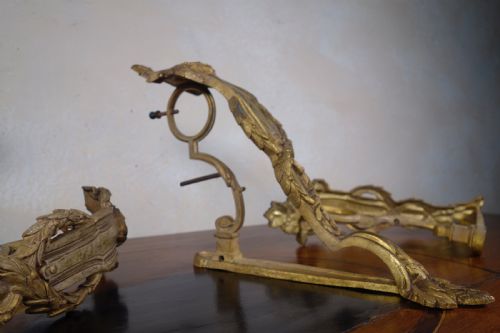 FOUR 19TH CENTURY FRENCH ORMOLU CURTAIN POLE BRACKETS - ADDITIONAL PHOTO 12