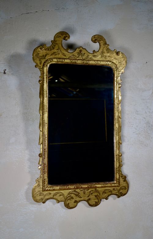 george i style gesso wall mirror - CATEGORY: ANTIQUE MIRRORS - DATED 19TH CENTURY