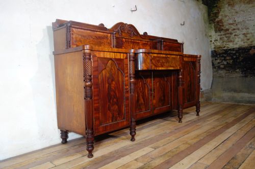 A LARGE ANTIQUE GEORGE IV MAHOGANY PEDESTAL SIDEBOARD - ADDITIONAL PHOTO 4