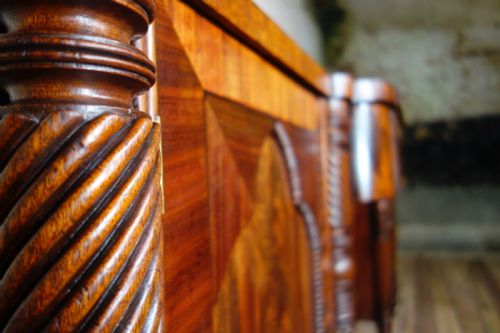 A LARGE ANTIQUE GEORGE IV MAHOGANY PEDESTAL SIDEBOARD - ADDITIONAL PHOTO 7