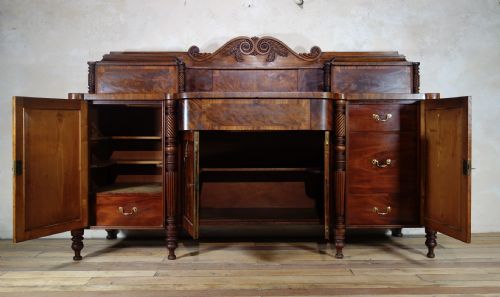 A LARGE ANTIQUE GEORGE IV MAHOGANY PEDESTAL SIDEBOARD - ADDITIONAL PHOTO 9