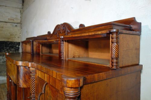 A LARGE ANTIQUE GEORGE IV MAHOGANY PEDESTAL SIDEBOARD - ADDITIONAL PHOTO 10