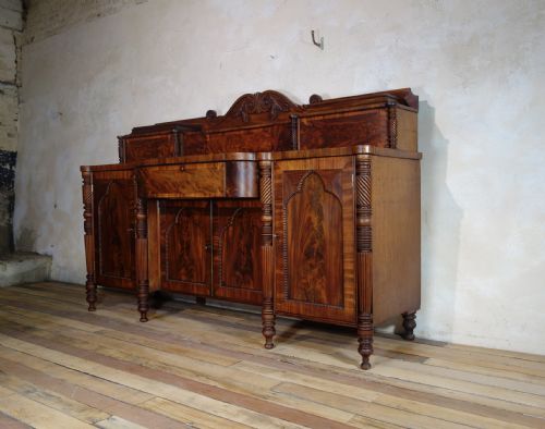 A LARGE ANTIQUE GEORGE IV MAHOGANY PEDESTAL SIDEBOARD - ADDITIONAL PHOTO 11
