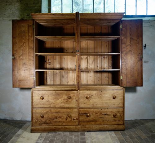 ANTIQUE MID VICTORIAN LARGE HOUSEKEEPERS CUPBOARD - ADDITIONAL PHOTO 6