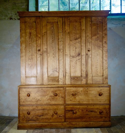 antique mid victorian large housekeepers cupboard - CATEGORY: ANTIQUE CUPBOARDS - DATED 19TH CENTURY