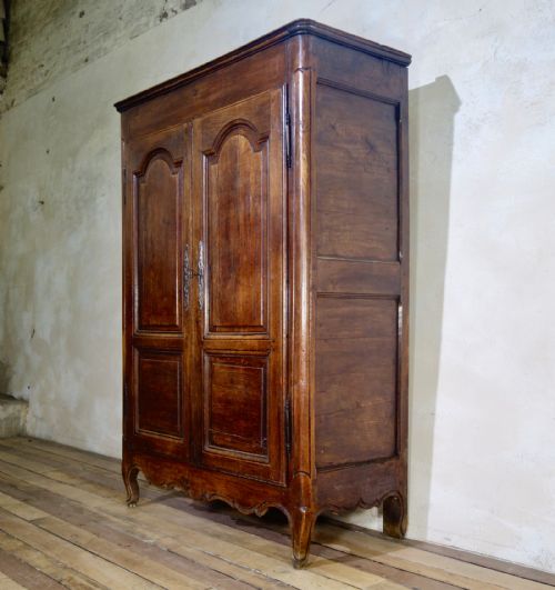 A SMALL 18TH CENTURY FRENCH PROVINCIAL OAK ARMOIRE WARDROBE CUPBOARD - ADDITIONAL PHOTO 5
