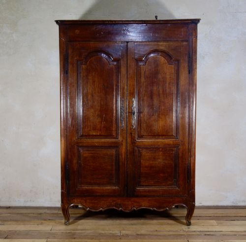 A SMALL 18TH CENTURY FRENCH PROVINCIAL OAK ARMOIRE WARDROBE CUPBOARD - ADDITIONAL PHOTO 7