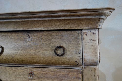 A TALL 18TH CENTURY DUTCH BLEACHED OAK BOMBE SECRTAIRE CABINET - ADDITIONAL PHOTO 4