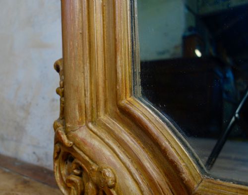 A LARGE 19TH CENTURY FRENCH GILTWOOD WALL FLOOR MIRROR - ADDITIONAL PHOTO 3
