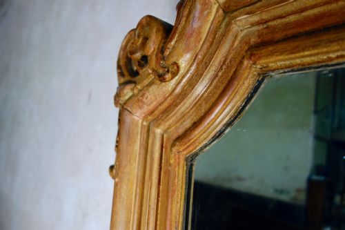 A LARGE 19TH CENTURY FRENCH GILTWOOD WALL FLOOR MIRROR - ADDITIONAL PHOTO 7
