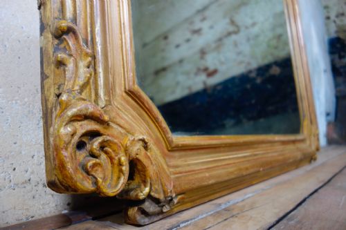 A LARGE 19TH CENTURY FRENCH GILTWOOD WALL FLOOR MIRROR - ADDITIONAL PHOTO 8