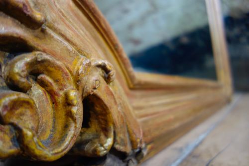 A LARGE 19TH CENTURY FRENCH GILTWOOD WALL FLOOR MIRROR - ADDITIONAL PHOTO 9