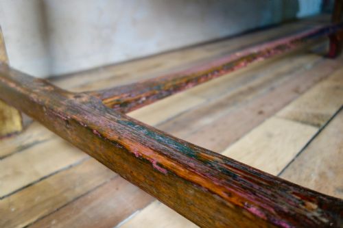 A LARGE 19TH CENTURY PROVINCIAL ORIGINAL PAINTED FRENCH FARMHOUSE REFECTORY TABLE - ADDITIONAL PHOTO 5