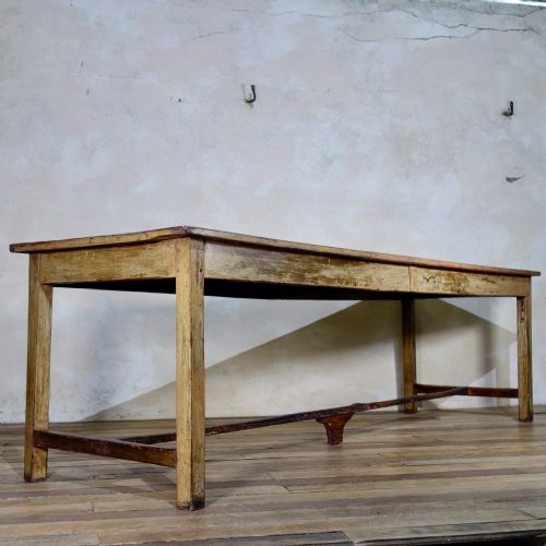 a large 19th century provincial original painted french farmhouse refectory table - CATEGORY: ANTIQUE TABLES - DATED 19TH CENTURY