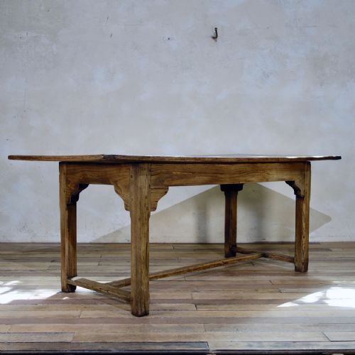 AN EARLY 19TH CENTURY FRENCH ELM FARMHOUSE TABLE REFECTORY KITCHEN DINING - ADDITIONAL PHOTO 4