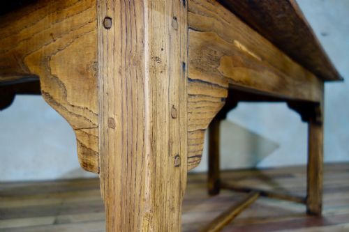 AN EARLY 19TH CENTURY FRENCH ELM FARMHOUSE TABLE REFECTORY KITCHEN DINING - ADDITIONAL PHOTO 8