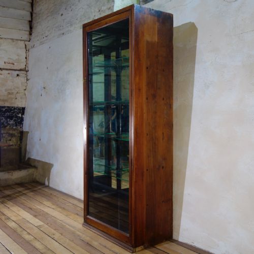 A LARGE 19TH CENTURY MAHOGANY SHOP DISPLAY CABINET - ADDITIONAL PHOTO 7
