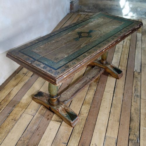 an 18th century austrian original painted console table tavern refectory - CATEGORY: ANTIQUE TABLES - DATED 18TH CENTURY
