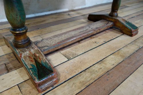AN 18TH CENTURY AUSTRIAN ORIGINAL PAINTED CONSOLE TABLE TAVERN REFECTORY - ADDITIONAL PHOTO 2