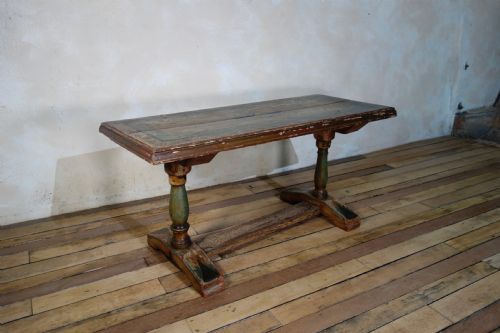 AN 18TH CENTURY AUSTRIAN ORIGINAL PAINTED CONSOLE TABLE TAVERN REFECTORY - ADDITIONAL PHOTO 5