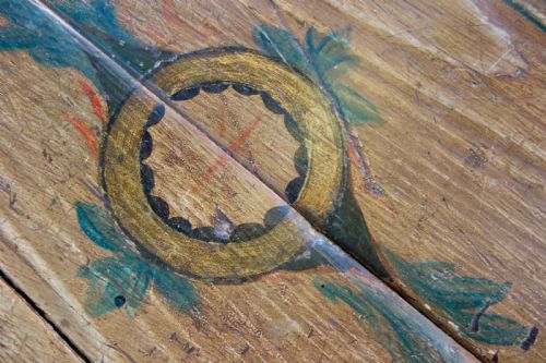 AN 18TH CENTURY AUSTRIAN ORIGINAL PAINTED CONSOLE TABLE TAVERN REFECTORY - ADDITIONAL PHOTO 7