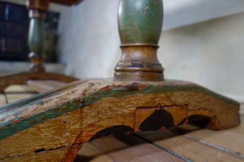 AN 18TH CENTURY AUSTRIAN ORIGINAL PAINTED CONSOLE TABLE TAVERN REFECTORY - ADDITIONAL PHOTO 8