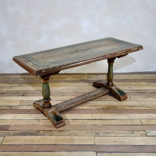 AN 18TH CENTURY AUSTRIAN ORIGINAL PAINTED CONSOLE TABLE TAVERN REFECTORY - ADDITIONAL PHOTO 9