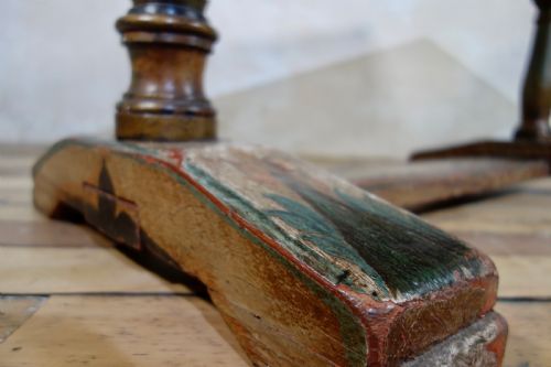 AN 18TH CENTURY AUSTRIAN ORIGINAL PAINTED CONSOLE TABLE TAVERN REFECTORY - ADDITIONAL PHOTO 11