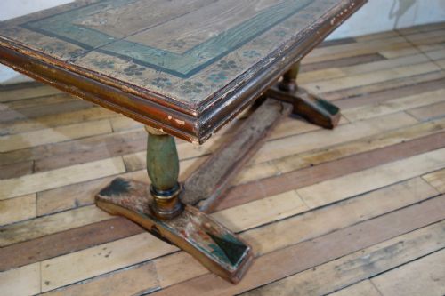 AN 18TH CENTURY AUSTRIAN ORIGINAL PAINTED CONSOLE TABLE TAVERN REFECTORY - ADDITIONAL PHOTO 12