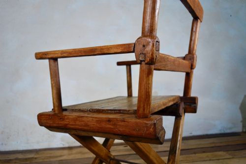 A 19TH CENTURY VERNACULAR PRIMITIVE SIDE CHAIR - ADDITIONAL PHOTO 8