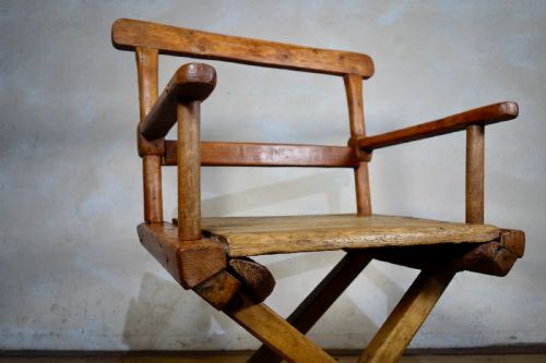 A 19TH CENTURY VERNACULAR PRIMITIVE SIDE CHAIR - ADDITIONAL PHOTO 11