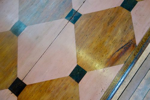 A PAINTED 19TH CENTURY OAK PARTNERS DESK - ADDITIONAL PHOTO 5