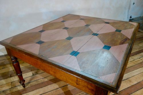A PAINTED 19TH CENTURY OAK PARTNERS DESK - ADDITIONAL PHOTO 6