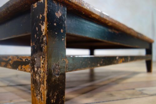ANTIQUE RARE ORIENTAL LOW EBONISED WOODEN COFFEE TABLE - ADDITIONAL PHOTO 6