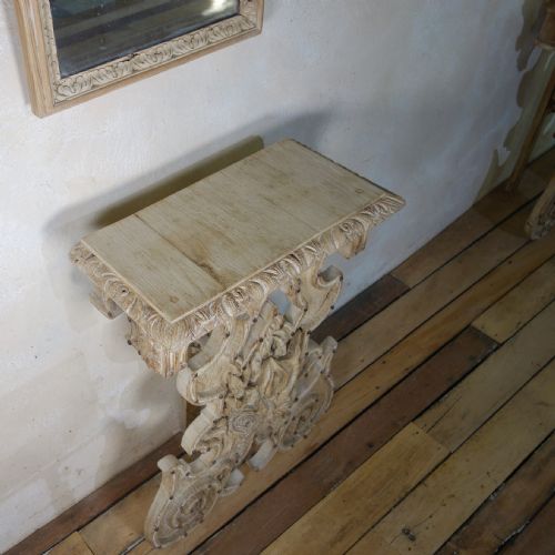 A CHARMING NEAR PAIR OF BLEACHED OAK CONTINENTAL CONSOLE TABLES WITH PIER MIRRORS - ADDITIONAL PHOTO 15