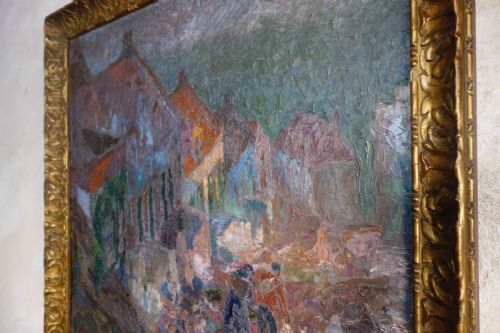 A LARGE 20TH CENTURY OIL ON CANVAS LANDSCAPE PAINTING SQUARE - ADDITIONAL PHOTO 10