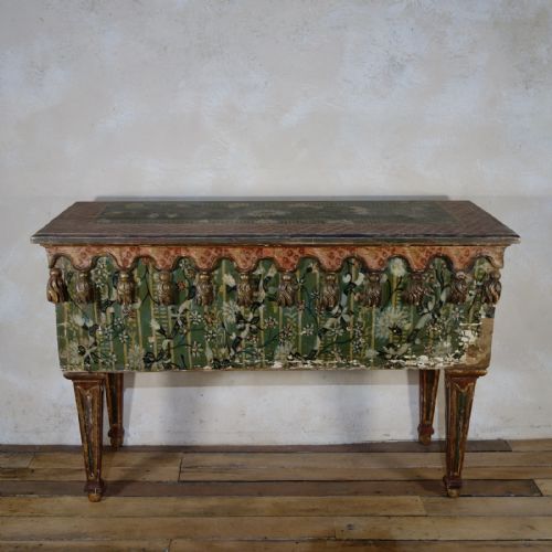 AN EXCEPTIONAL 19TH CENTURY ITALIAN VENETIAN PAINTED CONSOLE TABLE - ADDITIONAL PHOTO 2