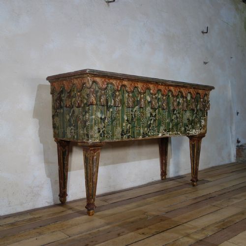 an exceptional 19th century italian venetian painted console table - CATEGORY: ANTIQUE TABLES - DATED 19TH CENTURY
