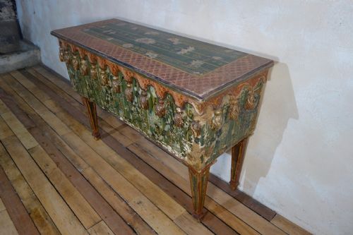 AN EXCEPTIONAL 19TH CENTURY ITALIAN VENETIAN PAINTED CONSOLE TABLE - ADDITIONAL PHOTO 9