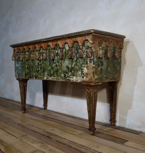 AN EXCEPTIONAL 19TH CENTURY ITALIAN VENETIAN PAINTED CONSOLE TABLE - ADDITIONAL PHOTO 16
