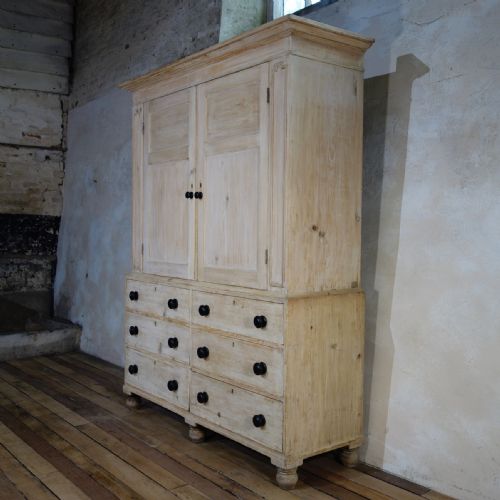 AN ANTIQUE 19TH CENTURY BLEACHED HOUSEKEEPERS CUPBOARD DRAWERS - ADDITIONAL PHOTO 1