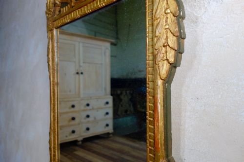 A LARGE FRENCH LOUIS XVI GILTWOOD MIRROR WALL OVERMANTEL - ADDITIONAL PHOTO 2