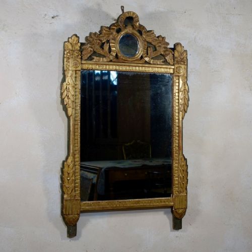 a large french louis xvi giltwood mirror wall overmantel - CATEGORY: ANTIQUE MIRRORS - DATED 18TH CENTURY