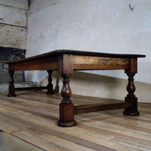 A LARGE HISTORICALLY IMPORTANT 19TH CENTURY OAK REFECTORY DINING TABLE MUSEUM - ADDITIONAL PHOTO 7