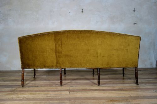 A GEORGE III SETTEE SOFA FAUX BAMBOO LEGS YELLOW GEORGIAN - ADDITIONAL PHOTO 5